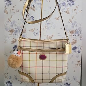 Coach Tattersal Crossbody File Bag